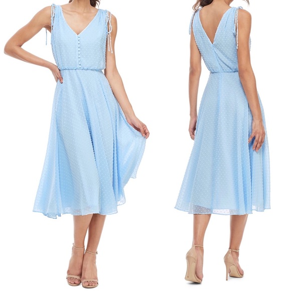 EUC Gal Meets Glam Hillary Chiffon Midi Dress - Picture 1 of 5